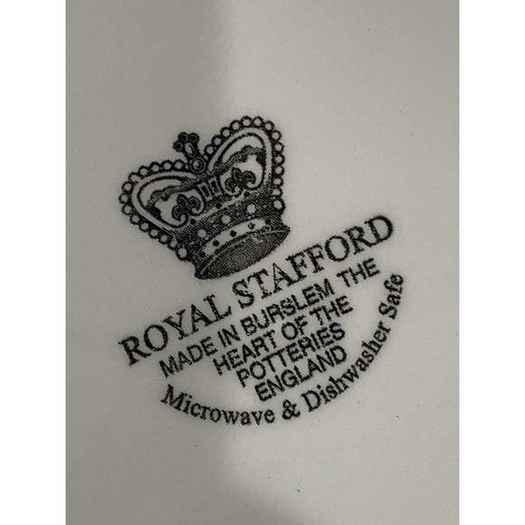 Royal Stafford ASIATIC PHEASANT BLACK 11" Dinner Plates England Pottery - Picture 3 of 3